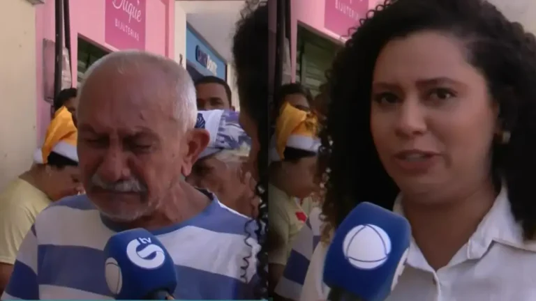 Momentos de Emoção: Repórter da RECORD se Comove ao Vivo com Relato de Idoso em Almoço Solidário
