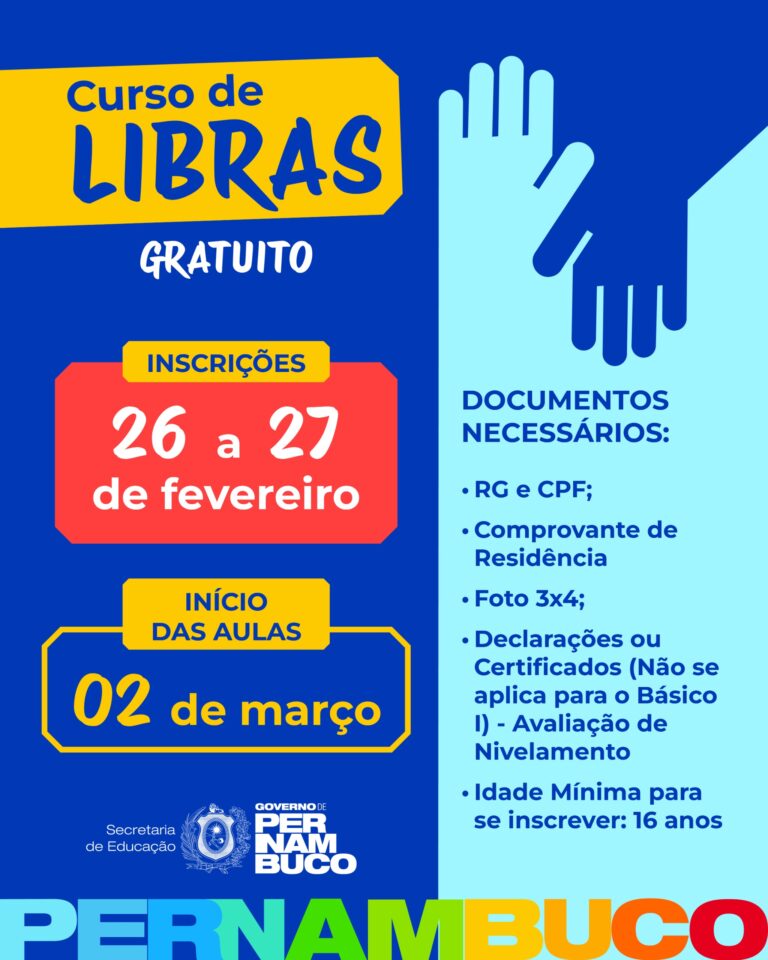 Pernambuco Oferece 5 Mil Vagas em Cursos Gratuitos de Libras