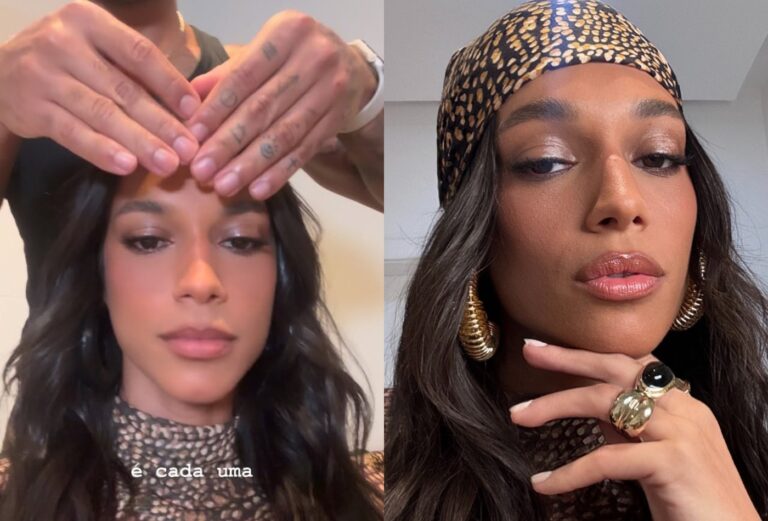 Alane Dias Compartilha Dicas de Estilo com Lenço na Rio Fashion Week