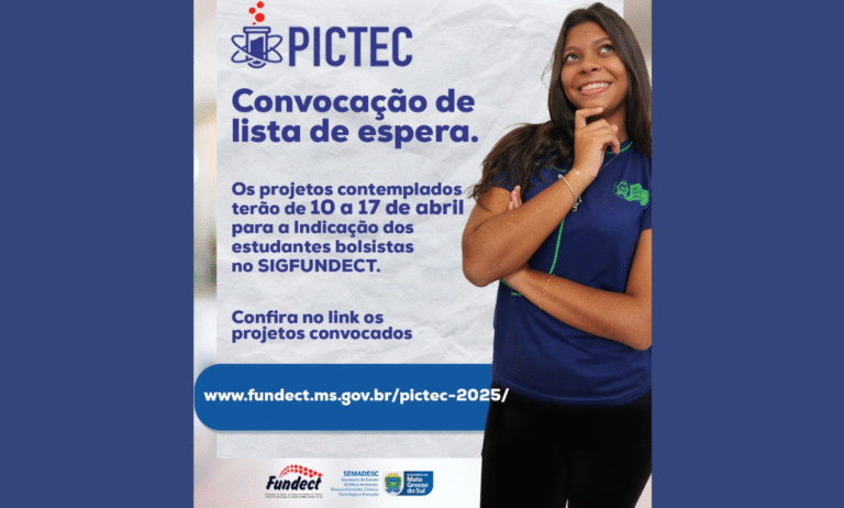 Fundect Abre Nova Convocação para Projetos do PICTEC 5