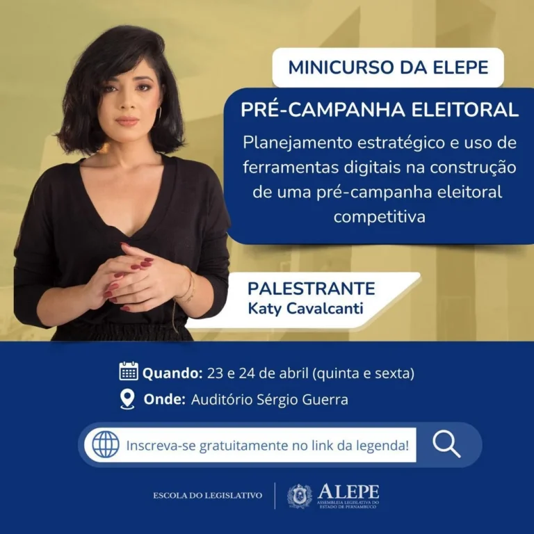 Minicurso Gratuito da Alepe: Planejamento de Campanha Política em Foco