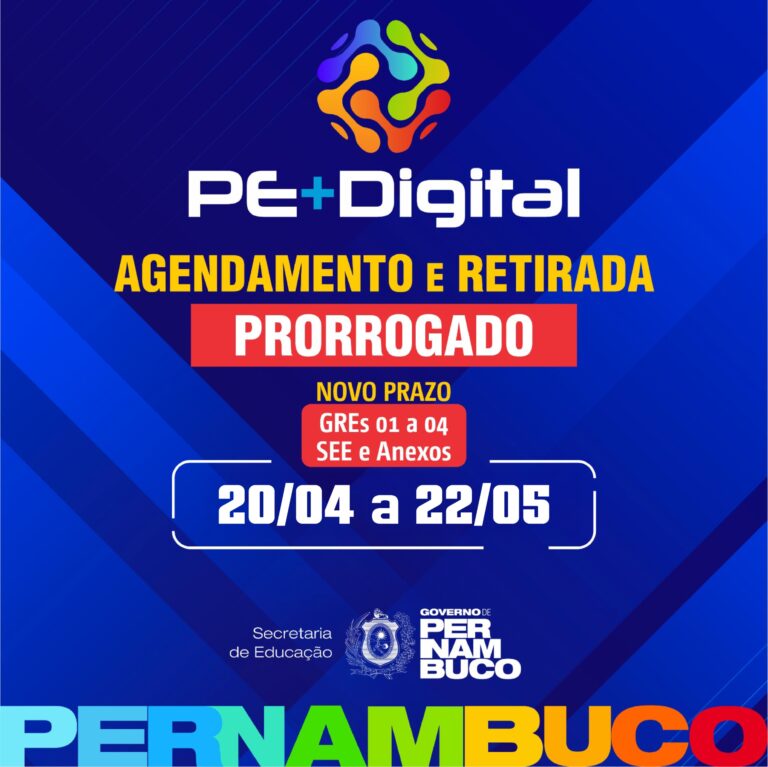 PE + Digital: Prazo Ampliado para Agendamento e Retirada de Notebooks para Servidores em Recife